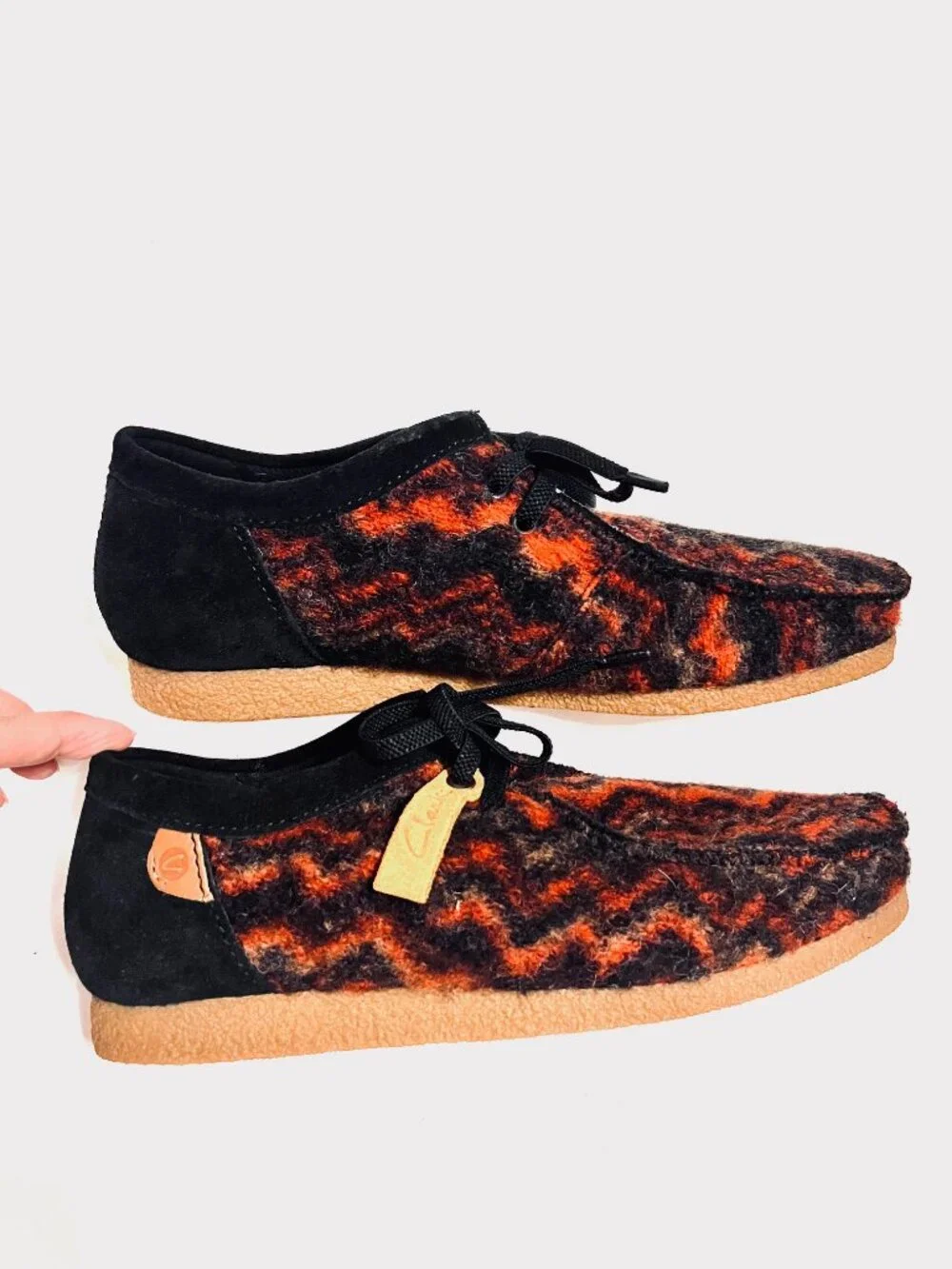 Clarks-NWOT-Wallabee Extreme Comfort Men's Combi Wool Lace Up Shoers-Sz.9-Native
